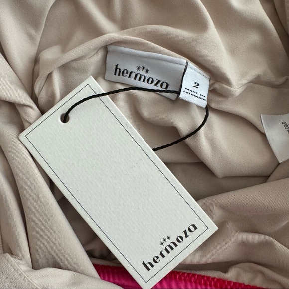 Hermoza Vera Colorblock One Piece Swimsuit in Pink / Poppyred Size 2 - Picture 7 of 7